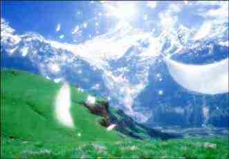 photoshop 合成梦幻的雪山一角