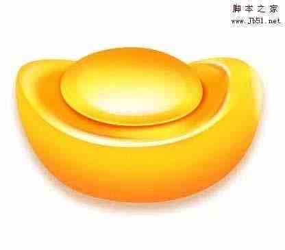 ps怎么设计金灿灿的元宝图标?