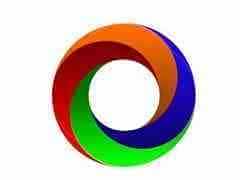 ps怎么设计四分环形状的logo?