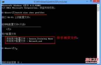 windows8管理无线网络配置文件(用命令实现)