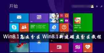 Win8.1系统怎么分区？windows8.1新建磁盘分区教程