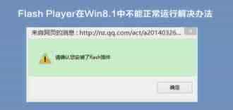 Flash Player插件在Win8.1中不能正常运行现象的解决办法介绍