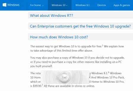 微软官网首曝Win10家庭版/专业版零售价 与Win8.1售价一致