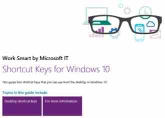 《Win10快捷键大全》官方文档下载