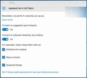 Win10一周年更新预览版14342系统中WiFi感知被移除