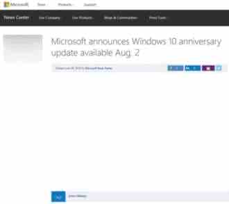 Win10一周年更新RTM版发布时间:8月2日发布