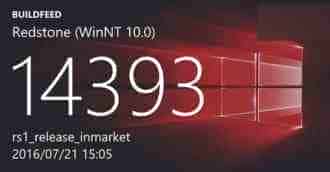 Win10一周年更新RTM预览版14393.5曝光 下周推送