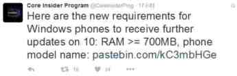 最新支持运行Win10 Mobile系统设备型号列表曝光(非官方)