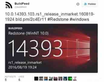 Win10 Mobile/PC周年更新补丁14393.103曝光
