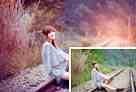 Photoshop为外景人物图片打造唯美的秋季紫红色