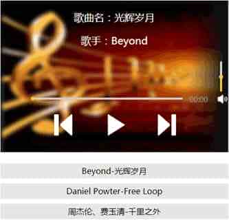 HTML5网页音乐播放器的示例代码