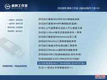 晨枫u盘启动工具安装原版Win7的两种方法(32位64位系统通用)