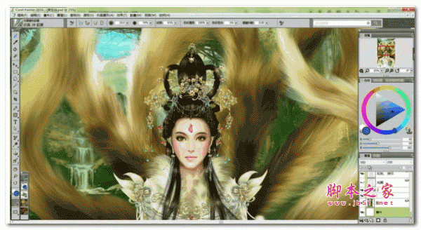 painter喷画笔怎么绘制一些简单的图形?
